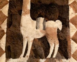 Large ALPACA Fur Wall Hanging / Rug