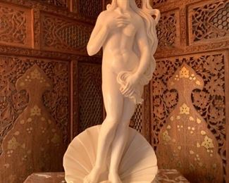 Vintage Alabaster Sculpture by A. SANTINI