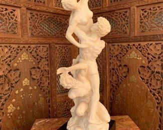Vintage Alabaster Sculpture by A. SANTINI