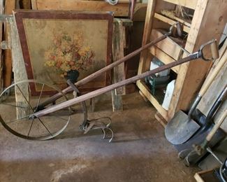 Antique garden plow