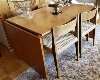 Danish dining table and chairs by Royal System, Poul Cadovius design