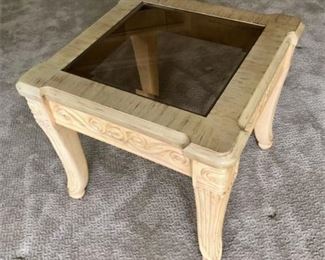 Lot 008
Contemporary Wood and Glass Occasional Table