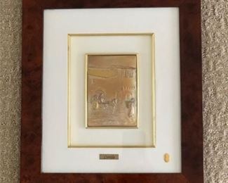 Lot 046
Cortile Italian 925 Sterling Village Scene Framed Relief