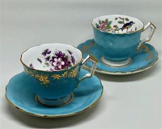 Lot 066
Aynsley China Decorative Cup and Saucer Pair