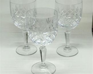 Lot 073
Vintage Crystal Stemware Water Glasses Set 6