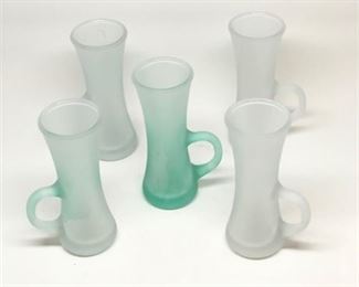 Lot 163
Vintage Frosted Limoncello Glasses