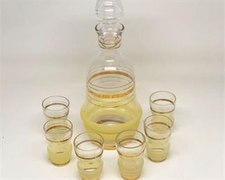 Lot 164
Vintage Decanter and Cordial Set