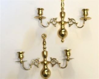 Lot 401
Traditional Brass Double Arm Wall Sconce Pair (Set 2)