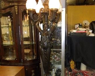 PAIR OF 7 FT. TALL BRONZES