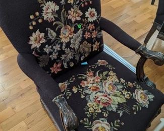 Needlepoint chairs - we have three different designs - all were hand done and beautiful