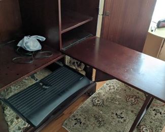 Computer Desk that folds up into a cabinet - really awesome design and it's solid wood