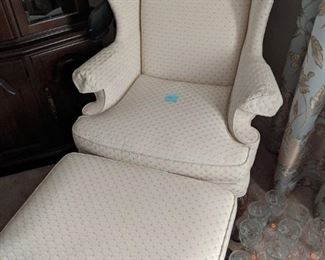 We have a pair of these Sherrill wing back chairs with ottomans - Extremely comfortable and they've not been used since they were re-upholstered a few years ago.