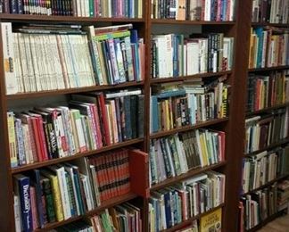 We have two huge bookcases full of cook books, but we have 3-4 more bookcases full of other types of books as well - they are all categorized and priced the same...so there are some great deals to be had here if you're an avid reader or just want to take a few home at a cheap price