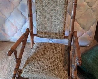 Eastlake Rocker - this is made out of walnut wood and in great shape - if you find one of these online they will cost you in excess of $400 even in iffy shape, but it can be had for a lot less at our sale
