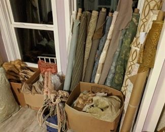Huge rolls of high end/expensive fabrics that originally sold for $40-50 per yard - we're selling whole rolls at heavily discounted prices, so come load up