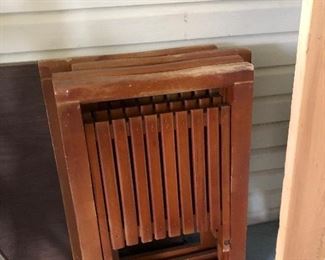 Total of 4 wood folding chairs