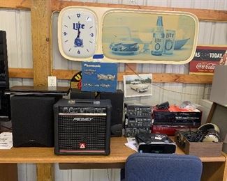 Shelf of electronics