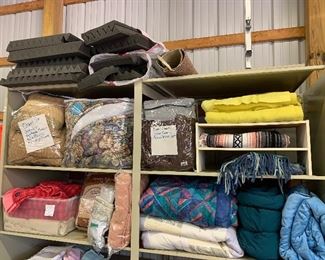 Linens including blankets and towels