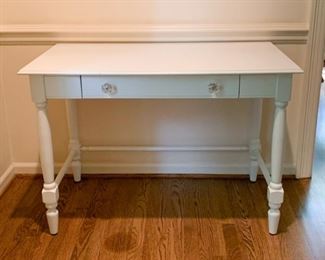 $150 - White Cottage Style Writing Table / Desk with Drawer (42" L x 23" W x 29.5" H)