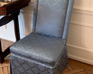 (view of the 2nd blue side chair)