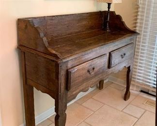 $1,600 - Antique French Country Server, Pine Finish, from Merchandise Mart (49" L x 18" W x 41" H at the back)