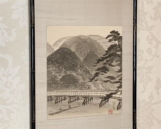 $120 - Framed Asian Painting #4 (Bridge)