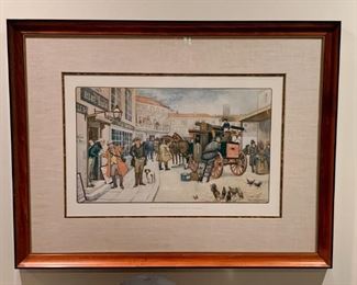 $80 - Framed Print "David Copperfield Arrives in London"