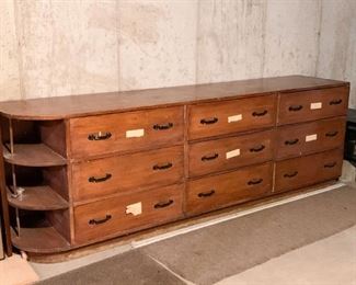 General Store Counter w/Drawers (96" L x 20" W x 32" H)