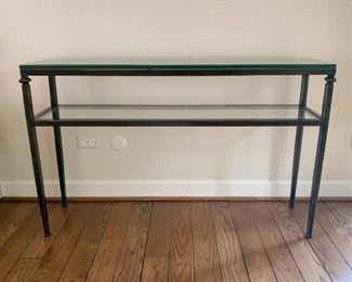 $150 - Iron & Glass Console Table (48" L x 12" W x 30.25" H)