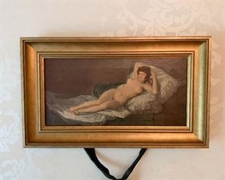 $150 - Small Framed Oil Painting (Nude), Unsigned