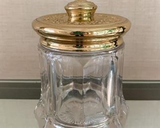 $45 - Tobacco Jar / Humidor with Decorative Brass Lid