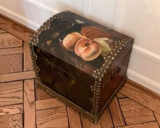 $35 - Hand Painted Box / Treasure Chest (Peaches)