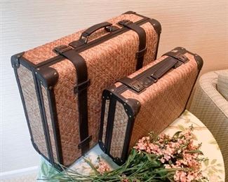 $125 for Set of 2 - Wicker / Rattan Suitcases 