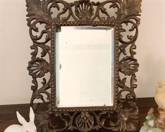 Antique Framed Vanity Mirror