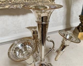 $65 - Silver Plate Fluted Vase