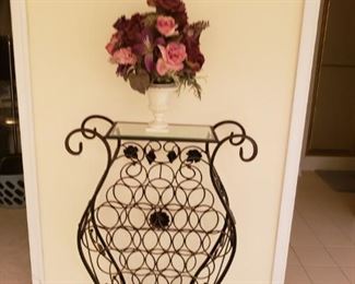 Metal wine rack table 