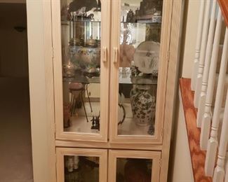 solid wood cabinet,  light rose color