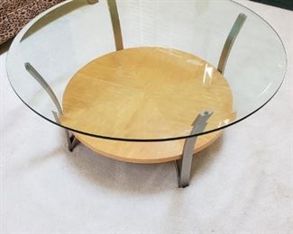 contemporary coffee table 38in dia x 18in ht