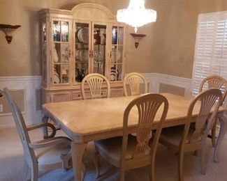 formal solid wood and contemporary  dining table and cabinet sets can be sold separately 