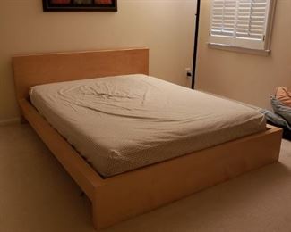 low queen bed and mattress