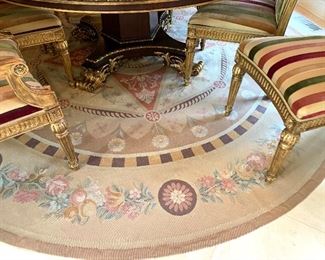 10’3” round Chinese Aubusson 