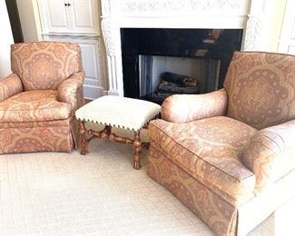 pair of matching chairs (down filled) by Edward Ferrell Ltd.