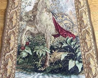 29” wide by 5’ length French tapestry, includes rod & tassels