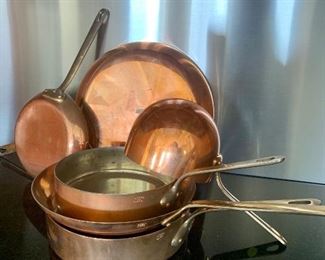 Crate & Barrel copper cookware
