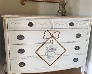 Handpainted four drawer chest