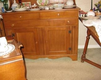 solid rock maple hutch ca. 1950