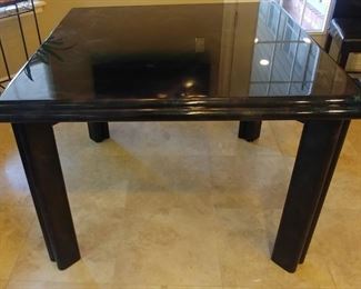50% OFF TODAY! Epoxy Breakfast Table Black with Mottled Multicolor Top 42" by 29.5" Asking $1,500.00