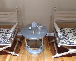 50% OFF TODAY! Driftwood Oak Carved Lion Head Campaign Chairs 28" by 39.5" by 24" Asking $3,950.00 for the pair