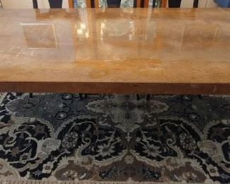 50% OFF TODAY! Custom Marble Dining Table with Contemporary Tapered Legs 79" by 42" by 30" Asking $2,450.00