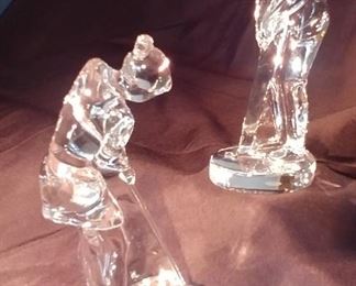 50% OFF TODAY! Baccarat Golfers Male 3.5" by 8.5" by 3" & Female 5" by 9" by 3" Asking $410.00 for the pair